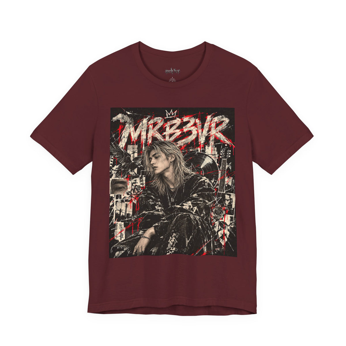 Retro Punk Graphic Tee — 'MRB3VR' Portrait Design