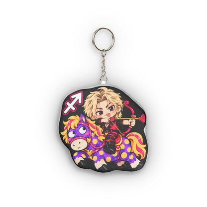 Sagittarius Plush Keychain – Adventurous Fire Sign Chibi Zodiac Charm