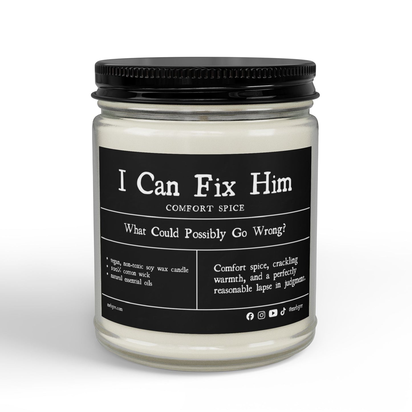 I Can Fix Him | Comfort Spice Soy Candle | Vegan, Non-Toxic | (4oz & 9oz)