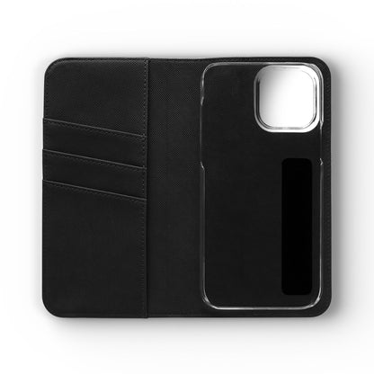 Lyric Flip Case | Dark Romantic Aesthetic Phone Case | Music-Inspired Folio Wallet Case