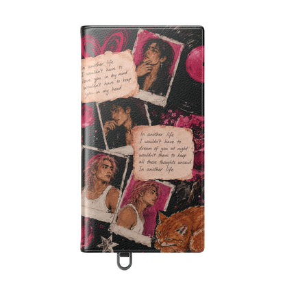 Lyric Flip Case | Dark Romantic Aesthetic Phone Case | Music-Inspired Folio Wallet Case