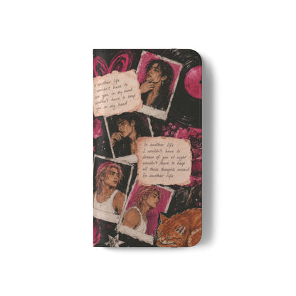 Lyric Flip Case | Dark Romantic Aesthetic Phone Case | Music-Inspired Folio Wallet Case