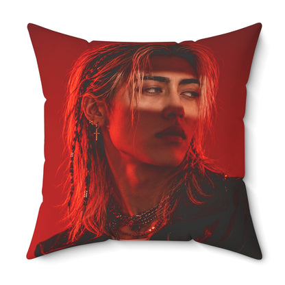 MRB3VR Spun Polyester Square Statement Pillow — Complete Pillow Included