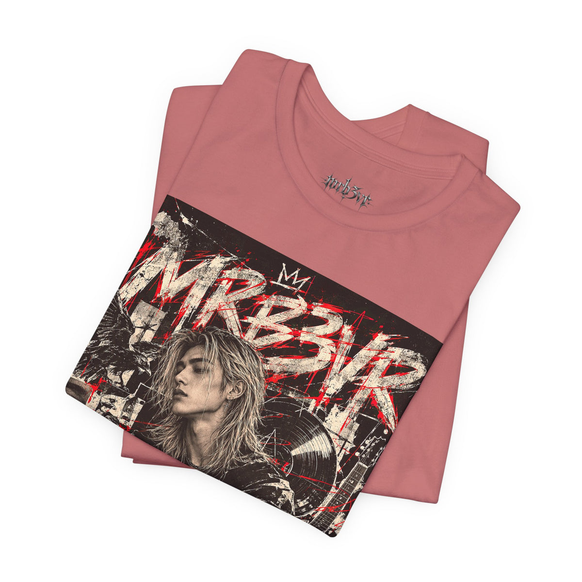 Retro Punk Graphic Tee — 'MRB3VR' Portrait Design