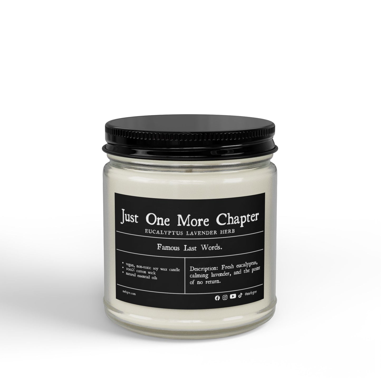 Just One More Chapter | Eucalyptus Lavender Herb | Vegan, Non-Toxic | (4oz & 9oz)