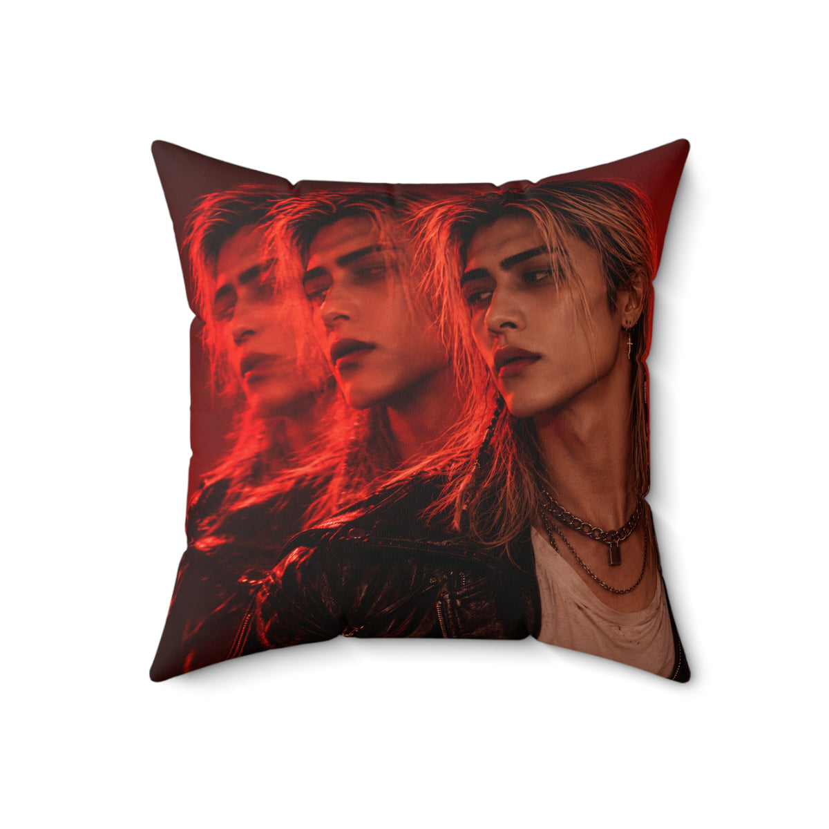 MRB3VR Spun Polyester Square Statement Pillow — Complete Pillow Included